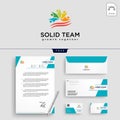 people community logo template vector illustration Royalty Free Stock Photo