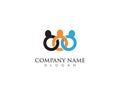 people community logo and vector design Royalty Free Stock Photo