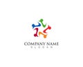 people community logo and vector design Royalty Free Stock Photo