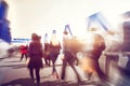 People Commuter Walking Rush Hour Traveling Concept Royalty Free Stock Photo