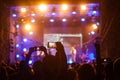 People at concert shooting video or photo Royalty Free Stock Photo