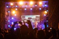 People at concert shooting video or photo Royalty Free Stock Photo