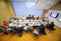 People in the conference room on Business Breakfast Royalty Free Stock Photo