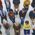 People Conference Seminar Convention Smiling Audience Concept Royalty Free Stock Photo