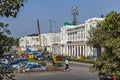 people at Connaught Place. It is one of the largest financial, commercial and business centers in Delhi, India