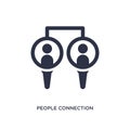 people connection icon on white background. Simple element illustration from communication concept Royalty Free Stock Photo