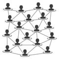 People connection icons and social network Royalty Free Stock Photo