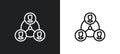 people connection outline icon in white and black colors. people connection flat vector icon from communication collection for web