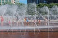 People cool off from the heat in Boston Royalty Free Stock Photo