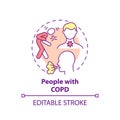 People with copd concept icon