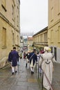 People costumed in the streets of Bath for the Jane Austen festival