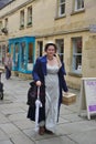 People costumed in the streets of Bath for the Jane Austen festival