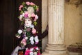 People in costumes and masks on Carnival in Venice