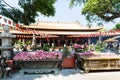 People in court of Guangxiao Temple in Guangzhou