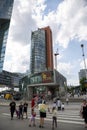 People cross the road to the Vienna International Center \