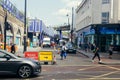 People crossing Atlantic Road in London