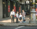 People crossing the road