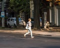 People crossing the road