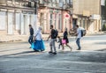 People crossing the road