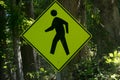 People crossing sign at a crosswalk Royalty Free Stock Photo