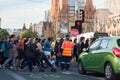 People Crossing Southern Cross Station Melbourne Royalty Free Stock Photo