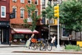 People crossing street in Greenwich Village in New York City Royalty Free Stock Photo