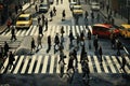 People crossing the street at rush hour in the city center of Tokyo, Japan, People cross the street, AI Generated Royalty Free Stock Photo