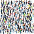 Isometric People crowd. Royalty Free Stock Photo