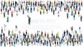 Isometric People crowd. Royalty Free Stock Photo