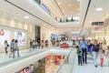 People Crowd Rush In Shopping Luxury Mall Interior