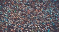 People crowd texture background. Bird eye view. Toned Royalty Free Stock Photo