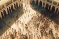 People crowd walking on around city square view from the top Royalty Free Stock Photo