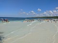 People crowded at Melasti Beach