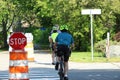 People cycling, Jogging and walking on the bikeway in the afternoon , Lexington, MA. USA. May 21, 2023