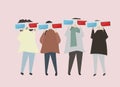 People with 3D cinema glasses illustration Royalty Free Stock Photo