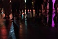 People Dancing Silhouette Nightclub Disco Night