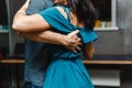 Dancers dance salsa kizomba bachata Royalty Free Stock Photo