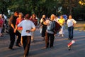 People dancing with accordion player at Kalemegdan Park
