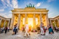 Brandenburg Gate at sunrise, Berlin, Germany