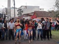 People dancing Macarena on the street, Quito, Ecuador. Royalty Free Stock Photo