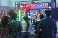 People dancing and partying in nightclub Royalty Free Stock Photo