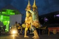 People dancing supreme thai mask or Khon dance drama thai style