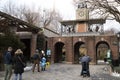 People at the Delacorte Clock in Central Park