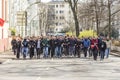 People demonstrate against EZB and Capitalism in Frankfurt