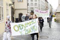 People demonstrating against abortions Royalty Free Stock Photo