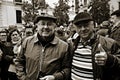 People at a demonstration in behalf of public pensions 18 Royalty Free Stock Photo