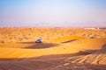 Red ridges Lehbab desert Desert Safari Dubai  UAE Royalty Free Stock Photo