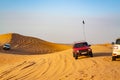 Lehbab desert Desert Safari vehicles Dubai  UAE Royalty Free Stock Photo