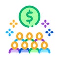 People desire to have money icon vector outline illustration