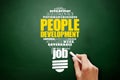 People Development light bulb word cloud collage Royalty Free Stock Photo
